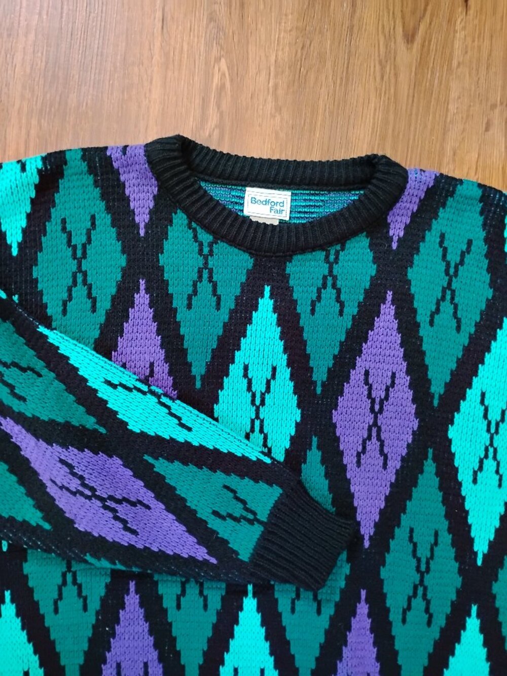 Vintage Bedford Fair Diamond Argyle Crewneck Sweater